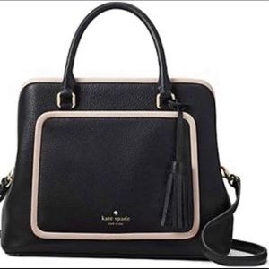 Kate Spade Black/Light Pink Leather Satchel $135